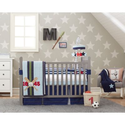 vintage baseball crib bedding