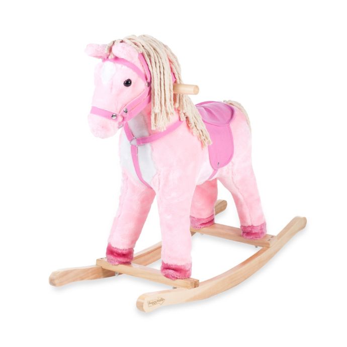 happy trails pink plush rocking pony