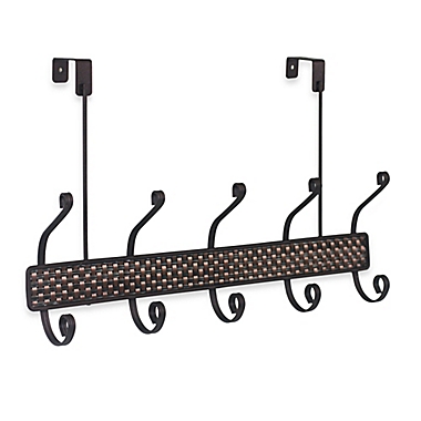 home basics&reg; Over-the-Door 5-Hook Hanger in Bronze. View a larger version of this product image.