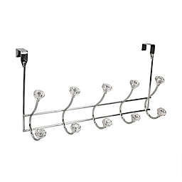 Home Basics® Steel Over-the-Door 5-Hook Hanger in Chrome and Crystal