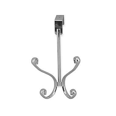 Home Basics&reg; Over-the-Door Quad Hanger in Chrome. View a larger version of this product image.