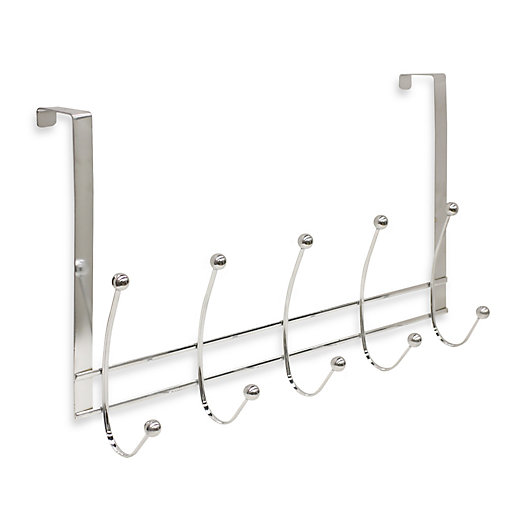 Alternate image 1 for Home Basics® Over-the-Door 5-Hook Flat Wire Hanger in Chrome