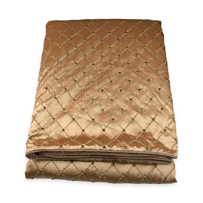 Austin Horn Classics Ashley Coverlet in Gold | Bed Bath & Beyond