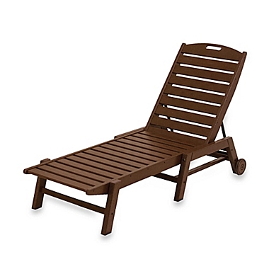 POLYWOOD&reg; Nautical Stackable Wheeled Chaise. View a larger version of this product image.