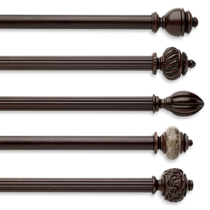 Cambria Chocolate Fluted Wood Pole Decorative Window 