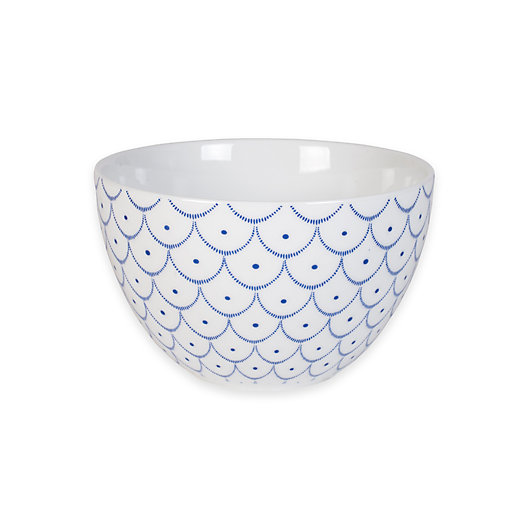 Alternate image 1 for Everyday White® by Fitz and Floyd® Bistro Blue Scallop Bowl