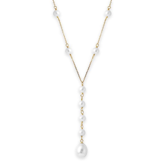 y shaped pearl necklace