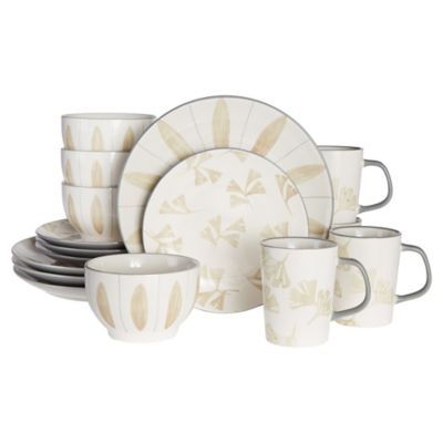 Baum Vaughn 16-Piece Dinnerware Set in Grey