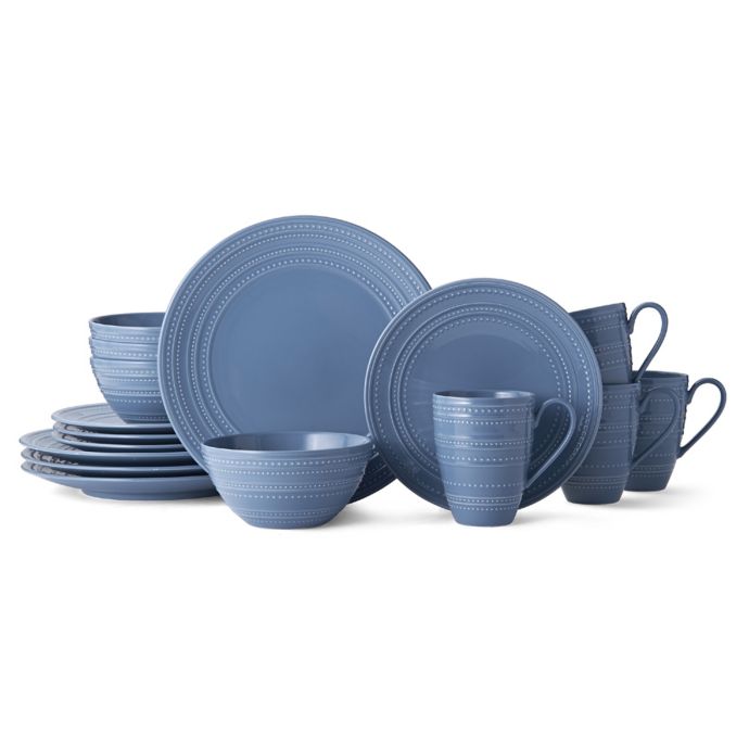 Mikasa® Vella 16Piece Dinnerware Set in Blue Bed Bath and Beyond Canada