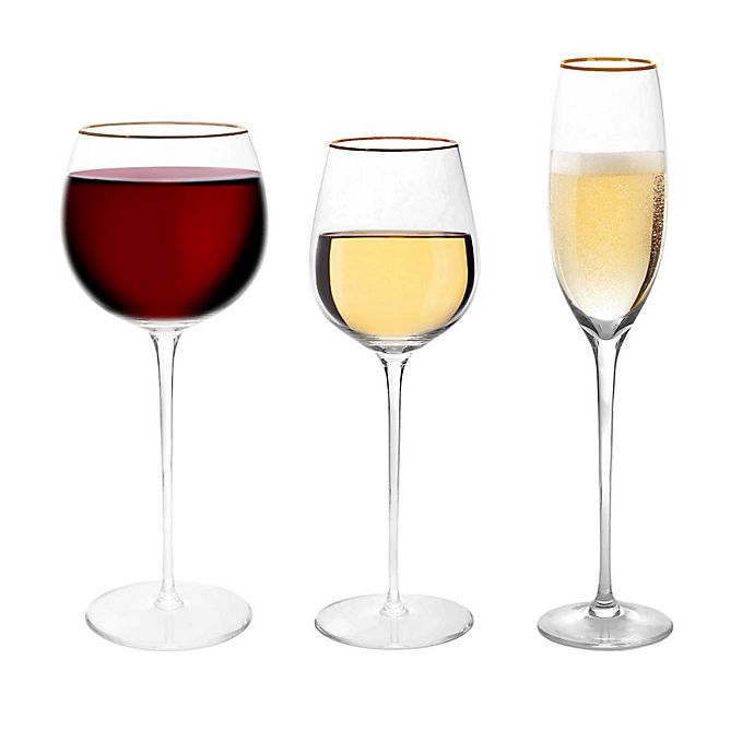 Alternate image 1 for Olivia & Oliver® Madison Gold Wine Glass Collection