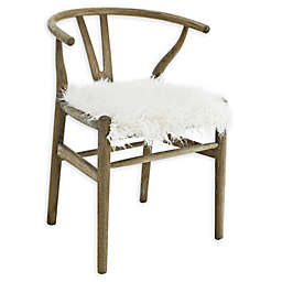 Linon Home Roxanne Wishbone Chair in Grey