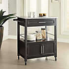 Alternate image 1 for Cameron Kitchen Cart with Granite Top in Black