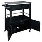 Alternate image 3 for Cameron Kitchen Cart with Granite Top in Black