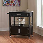 Alternate image 4 for Cameron Kitchen Cart with Granite Top in Black