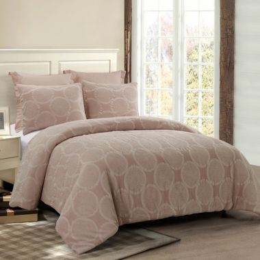 Donna Sharp Leon 3-Piece King Comforter Set in Pink. View a larger version of this product image.