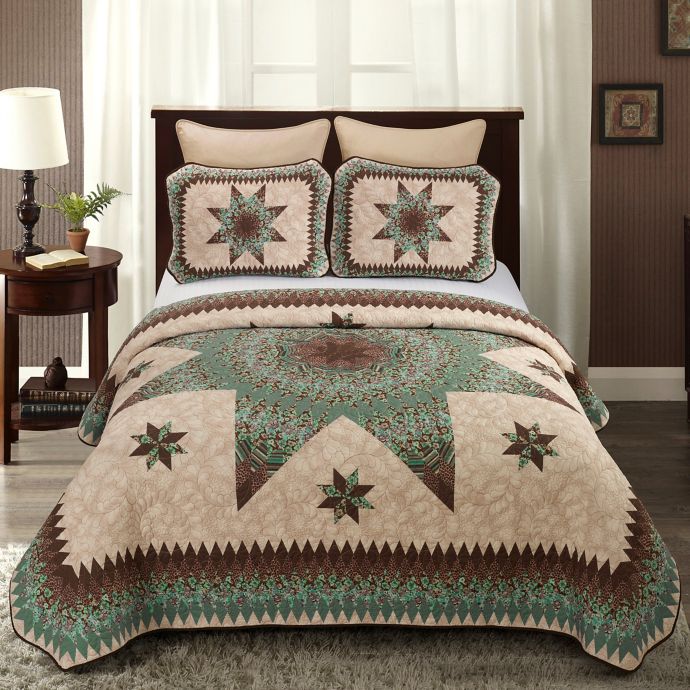 Donna Sharp Sea Breeze Star 3 Piece Quilt Set Bed Bath Beyond