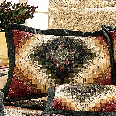 Donna Sharp Spice Postage Stamp Pillow Sham in Red. View a larger version of this product image.