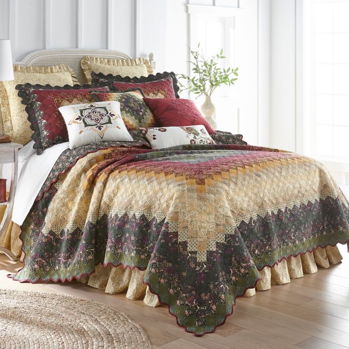 Donna Sharp Spice Postage Stamp Quilt in Red Bed Bath and Beyond Canada