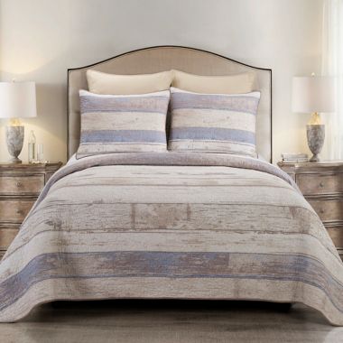 Donna Sharp Bleached Boardwalk 2-Piece Twin Quilt Set in Blue. View a larger version of this product image.