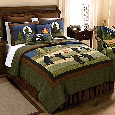 Donna Sharp&reg; Bear Dance Full/Queen Quilt in Blue. View a larger version of this product image.