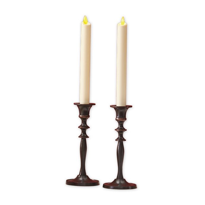 Luminara® RealFlame Effect 8Inch Battery Operated Taper Candles in