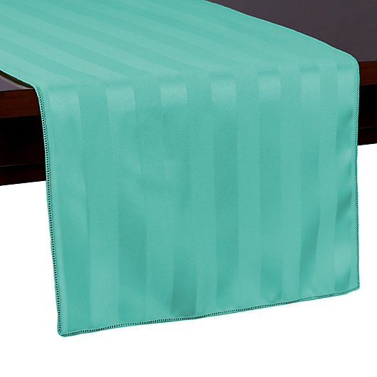Alternate image 1 for Ultimate Textile Poly Stripe Table Runner