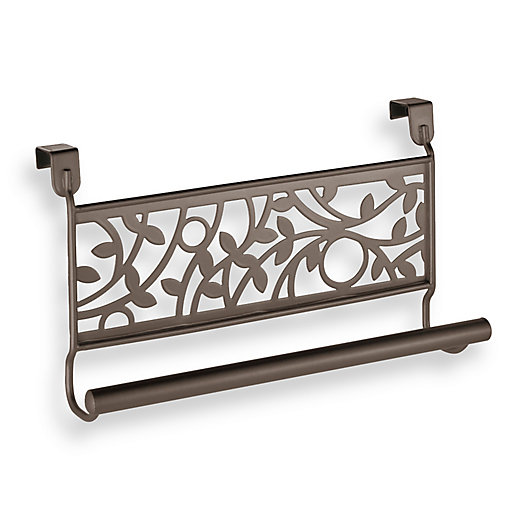 Alternate image 1 for InterDesign® Vine Over the Cabinet Kitchen Dish Towel Bar in Bronze