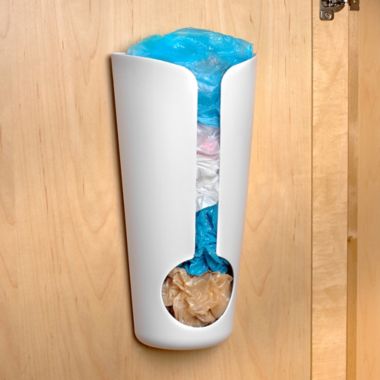 Spectrum&reg; Recycling Bag Holder in White. View a larger version of this product image.