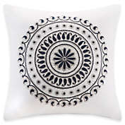 INK+IVY 18-Inch Fleur Embroidered Square Throw Pillow