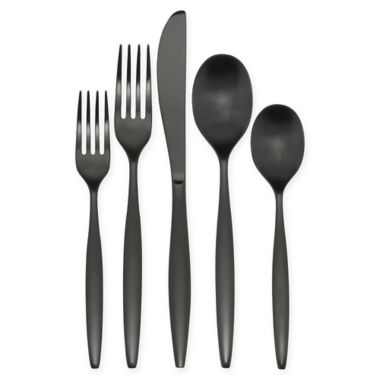 Olivia &amp; Oliver&trade; Madison 20-Piece Flatware Set in Black Satin. View a larger version of this product image.