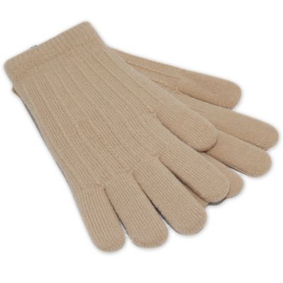 fur lined knitted gloves