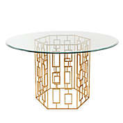 Alexandra Dining Table in Gold Leaf