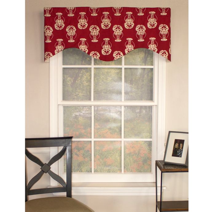 RL Fisher Lobster Cornice Window Valance in Red Bed Bath & Beyond