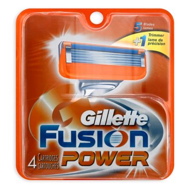 Gillette&reg; Fusion&reg; Power&reg; 4-Count Razor Cartridges. View a larger version of this product image.