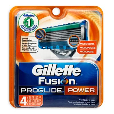 bizon paneel beginnen Gillette® Fusion® ProGlide® 4-Count Power Razor Blade Refills | Bed Bath &  Beyond
