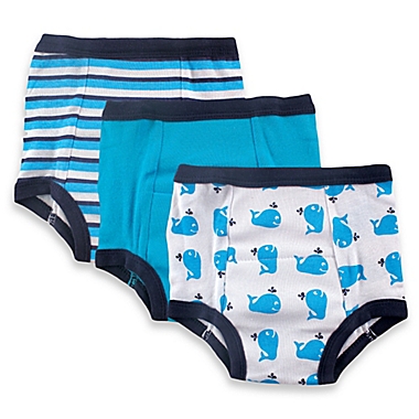 Baby Vision&reg; Luvable Friends&reg; Whale 3-Pack Size 4T Water-Resistant Training Pants in Blue. View a larger version of this product image.