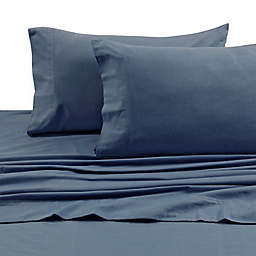 Tribeca Living 170 GSM Flannel Deep Pocket Twin XL Solid Sheet Set in Midnight Blue