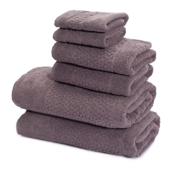 Mei-tal Turkish Cotton Jacquard Bath Towels (Set of 6 ...