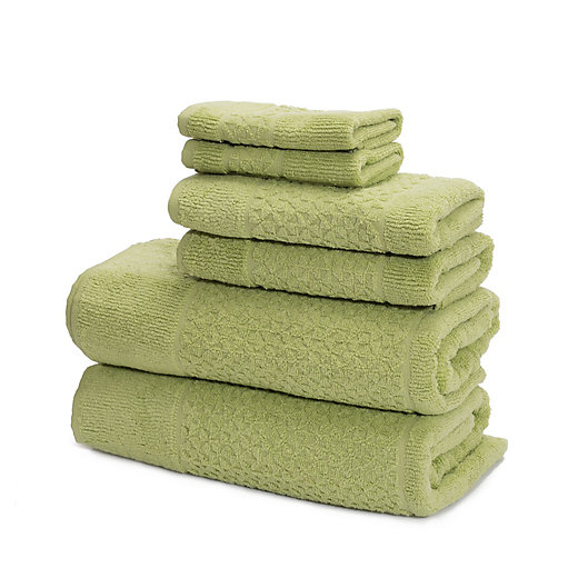 Alternate image 1 for Mei-tal Turkish Cotton Jacquard Bath Towels (Set of 6)