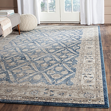 Safavieh Sofia Collection Diamond Border 8-Foot x 11-Foot Area Rug in Blue. View a larger version of this product image.