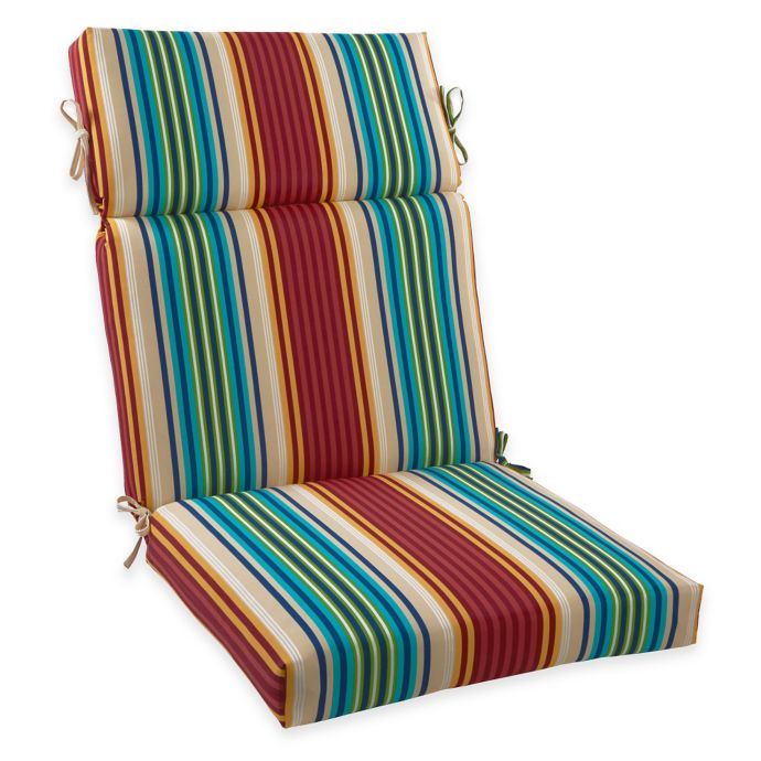 High Back Chair Cushion in Modern Stripe | Bed Bath & Beyond