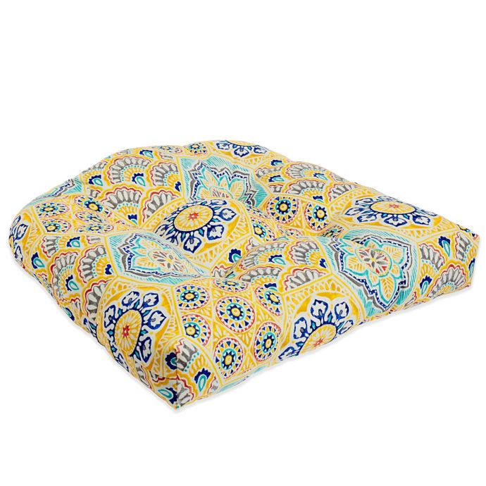 Kennett Waterfall Chair Pad in Yellow | Bed Bath & Beyond