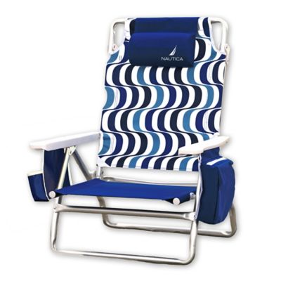Nautica® 5-Position Beach Chair in Blue | Bed Bath & Beyond