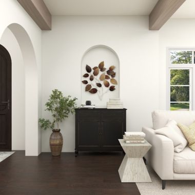 Ridge Road D&eacute;cor Bamboo Wood Urn Vase in Mocha. View a larger version of this product image.