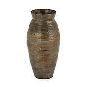 Ridge Road D&eacute;cor Bamboo Wood Urn Vase in Mocha