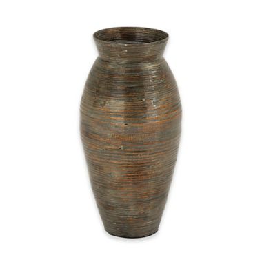 Ridge Road D&eacute;cor Bamboo Wood Urn Vase in Mocha. View a larger version of this product image.