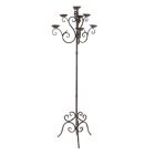 Alternate image 1 for Ridge Road D&eacute;cor 7-Light Scroll Iron Floor Candelabra in Brown