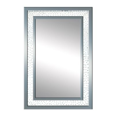 DEENZ silver Glitter black glass wall bling dressing table bed bath room mirror 40x60 Glitter noir mirro shining Mirror