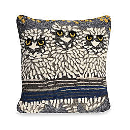 Liora Manne Frontporch Owls Night Square Throw Pillow