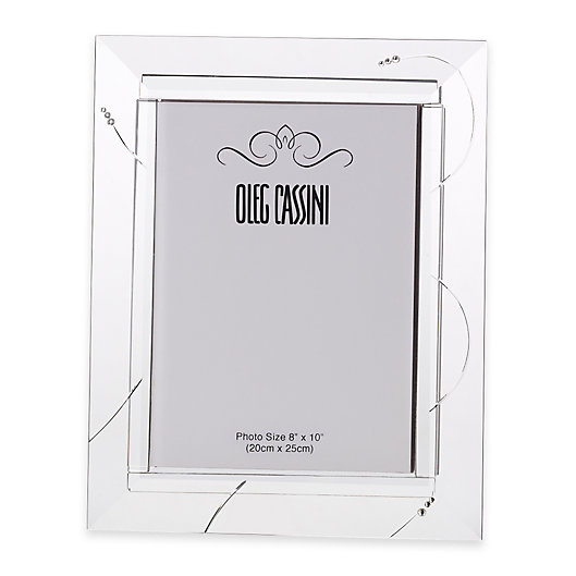 Alternate image 1 for Oleg Cassini Tiara Crystal 8-Inch x 10-Inch Picture Frame